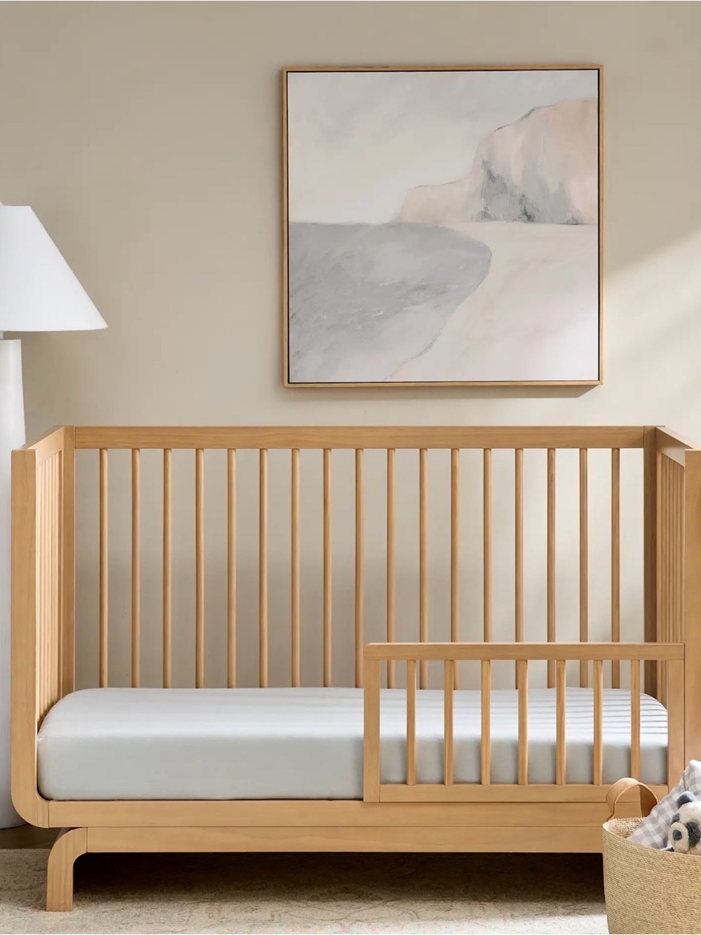 New Quince Linen Crib Sheet in Mist - Retail $35
